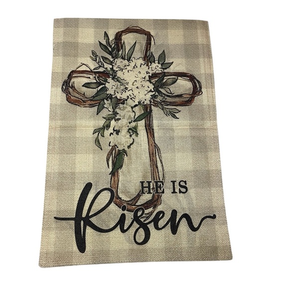 He is Risen Easter Garden‎ Flag - NWT - Picture 1 of 2